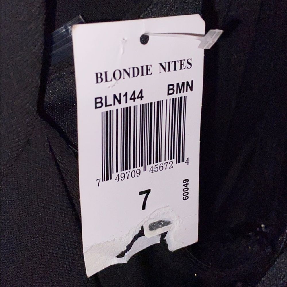 Blondie Nites Keyhole Illussion Mock Neck Gown - Picture 11 of 11